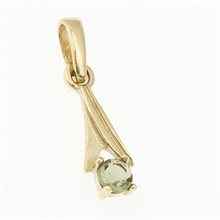 Golden pendant with moldavite 1214