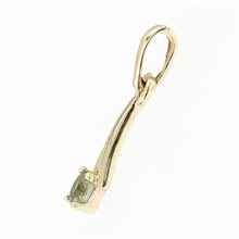 Golden pendant with moldavite 1214
