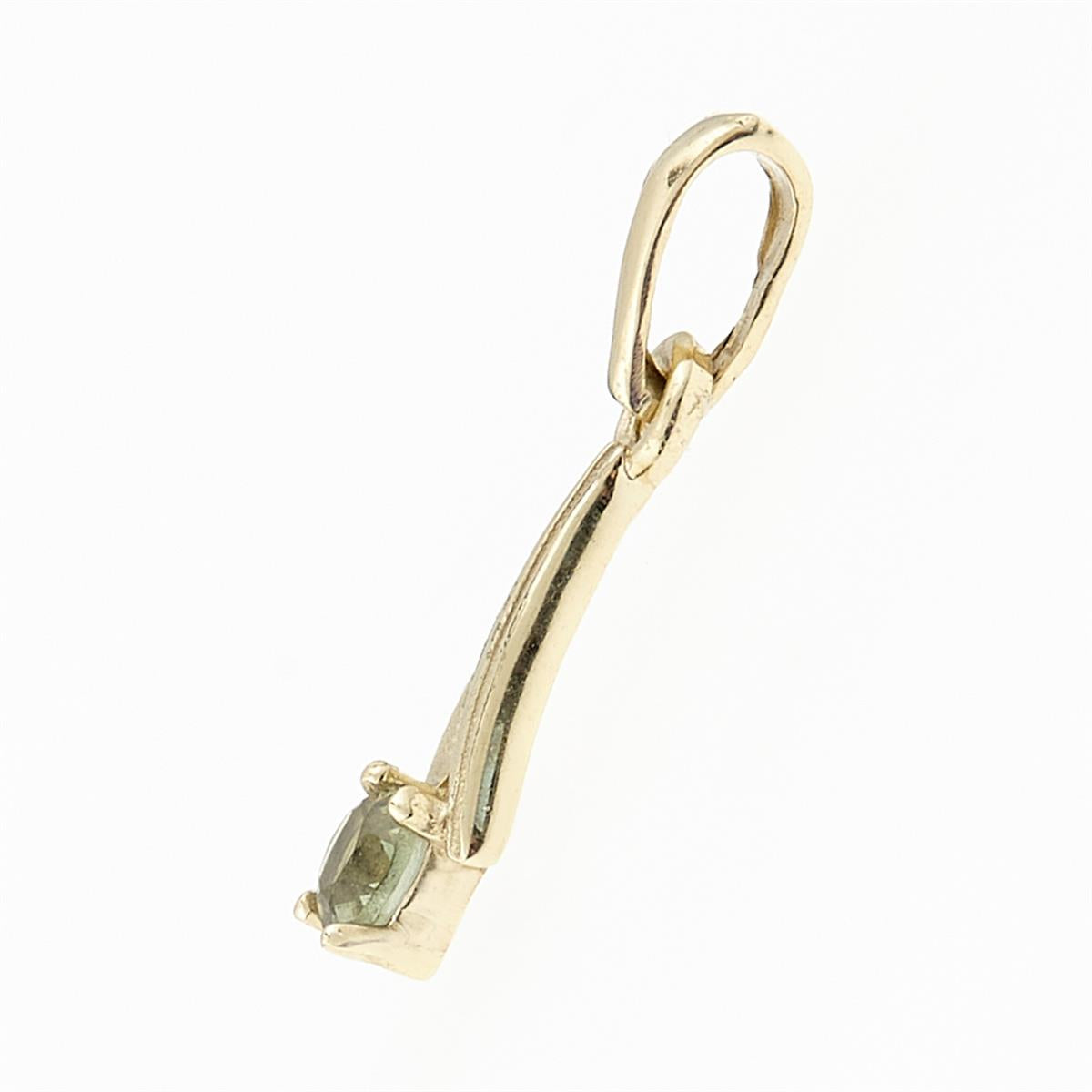 Golden pendant with moldavite 1214