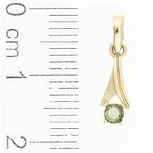 Golden pendant with moldavite 1214