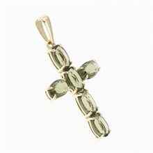 Golden pendant with moldavite 1327