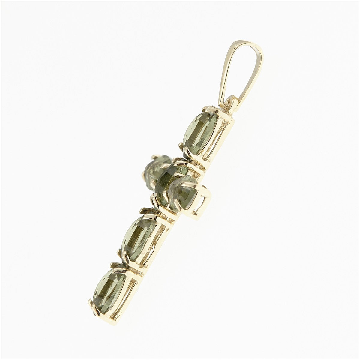 Golden pendant with moldavite 1327