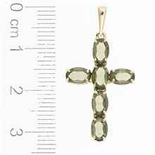 Golden pendant with moldavite 1327
