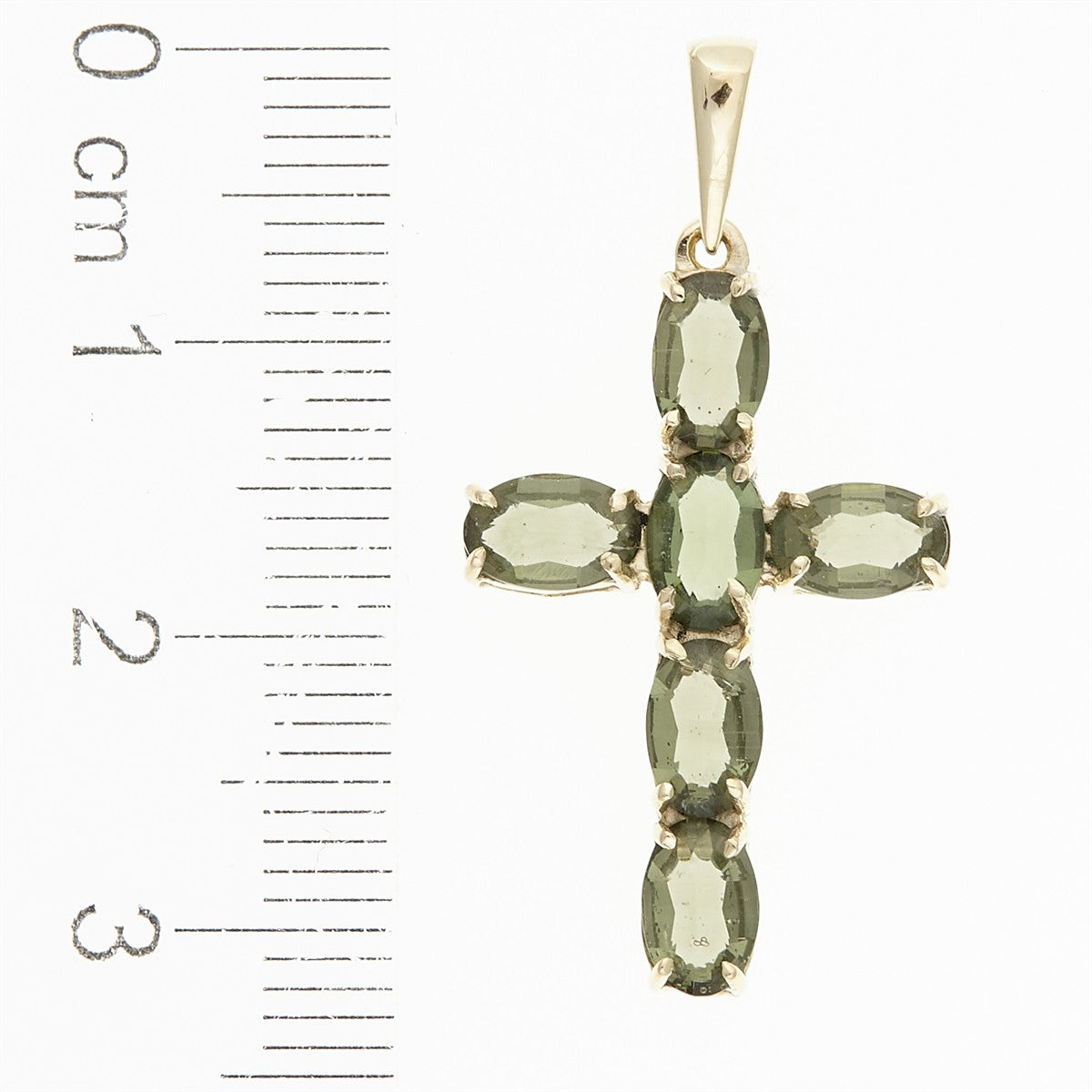 Golden pendant with moldavite 1327