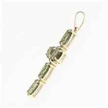 Golden pendant with moldavites - cross 1328