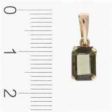 Golden pendant with moldavite 1386