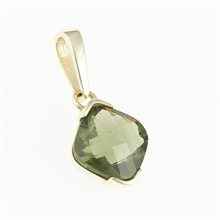 Ciondolo dorato con codice moldavite 1494