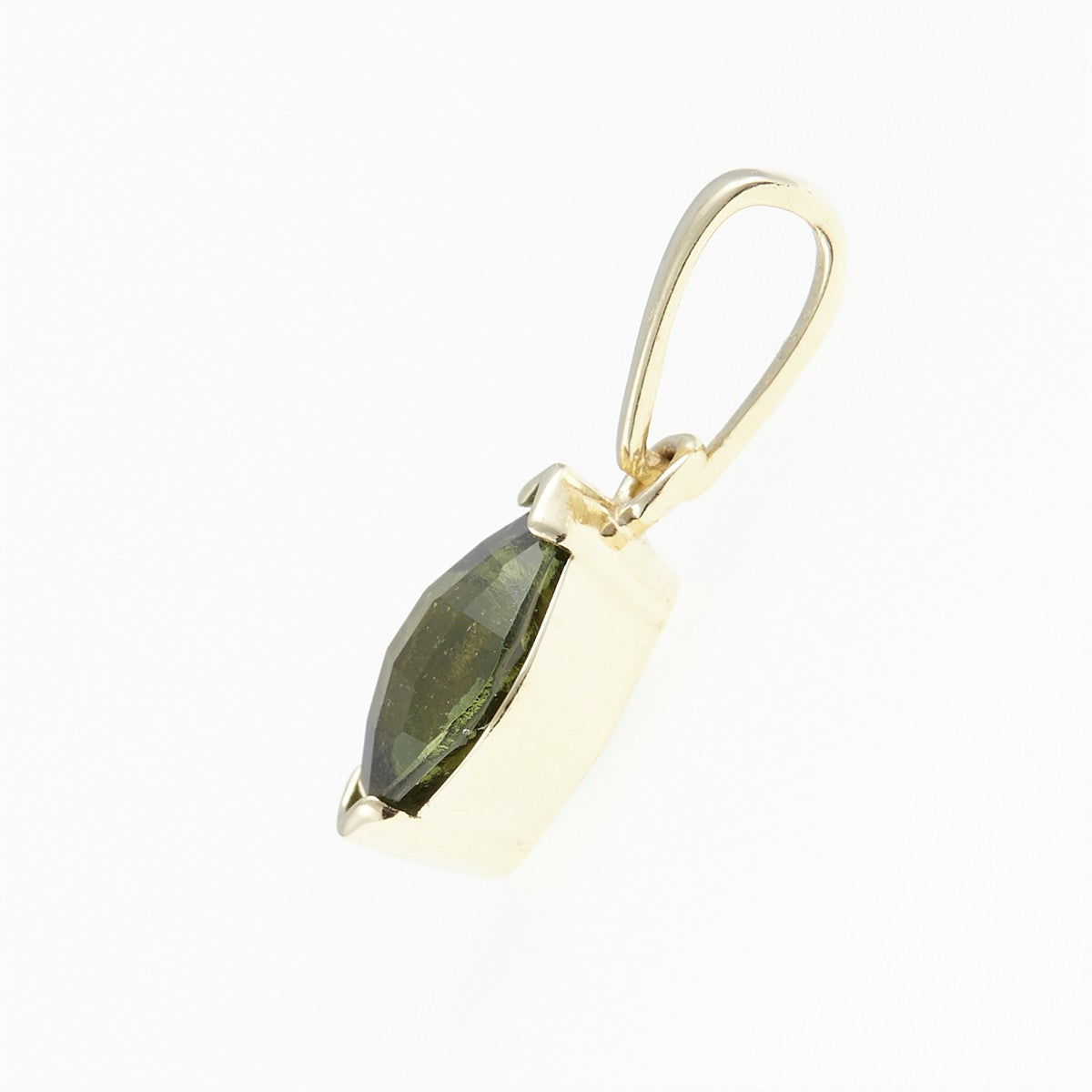 Golden pendant with moldavite 1494
