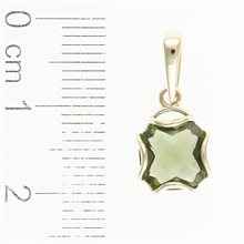 Golden pendant with moldavite 1527
