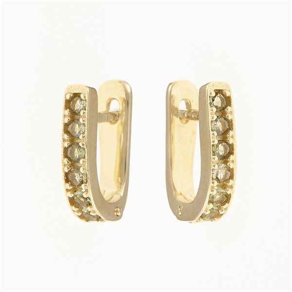 Orecchini in oro con Moldaviti 2066-1