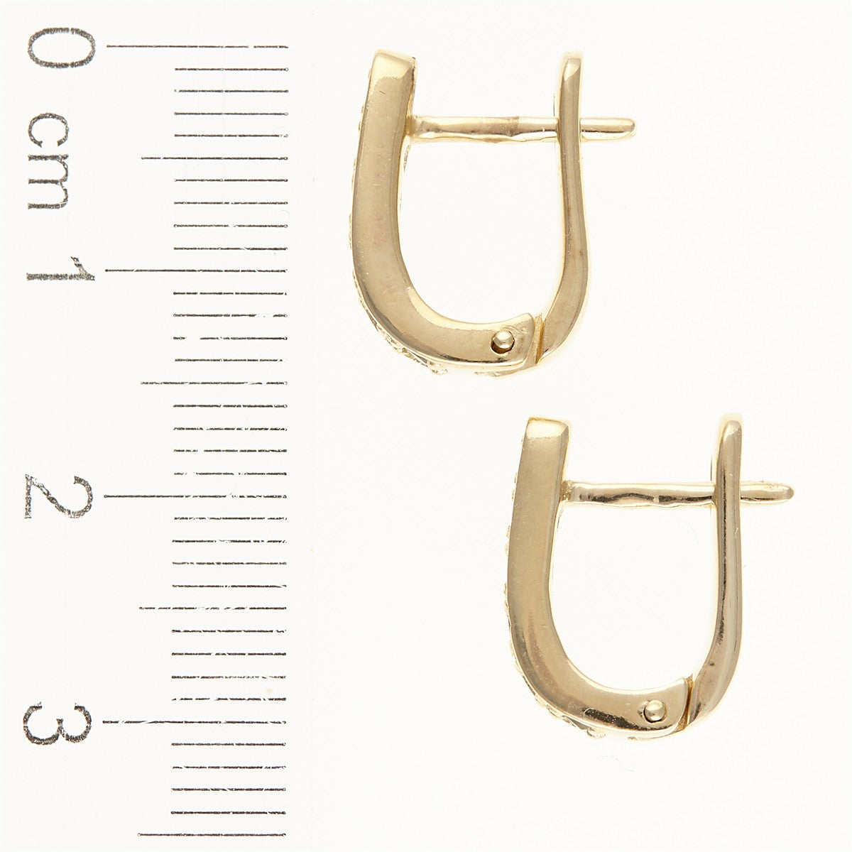 Golden earrings with moldavites 2066-1