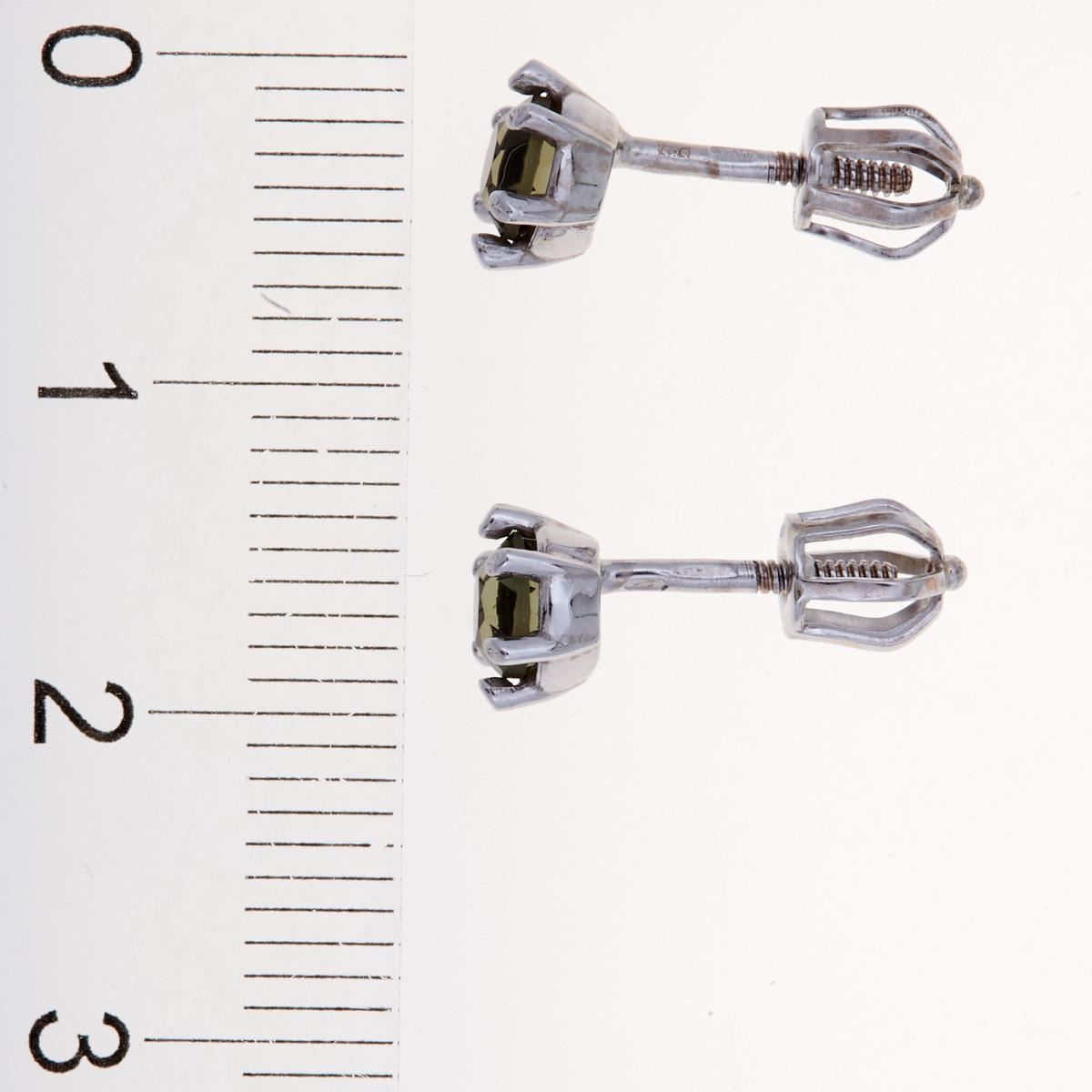 Golden earrings with moldavites AUV2138-3WG