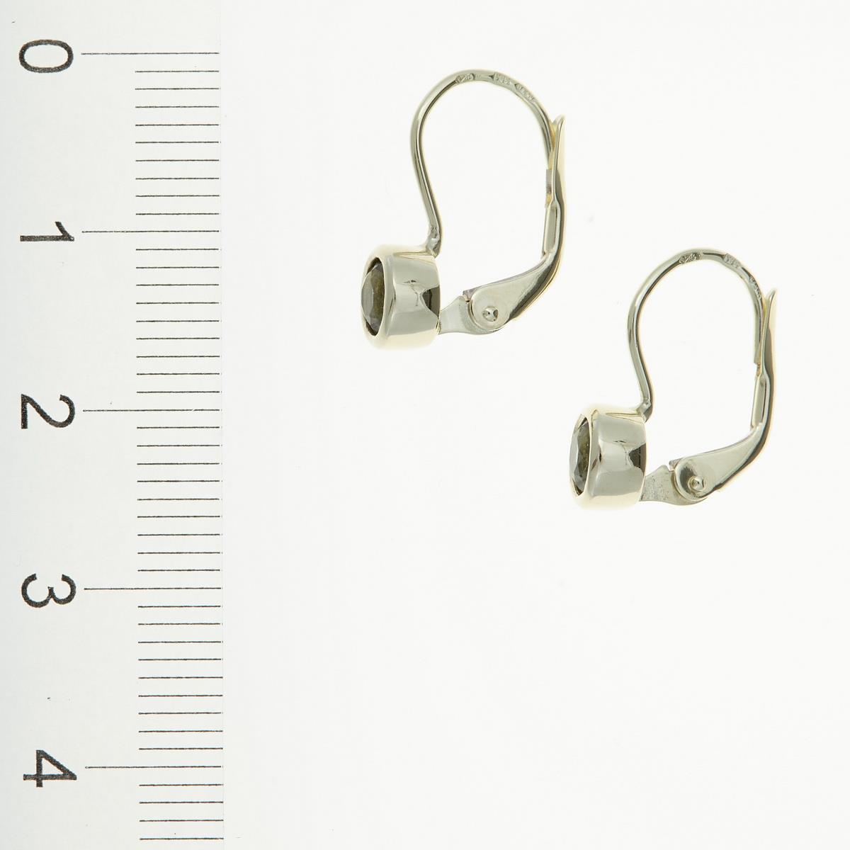 Golden earrings with moldavites AUV2139-4