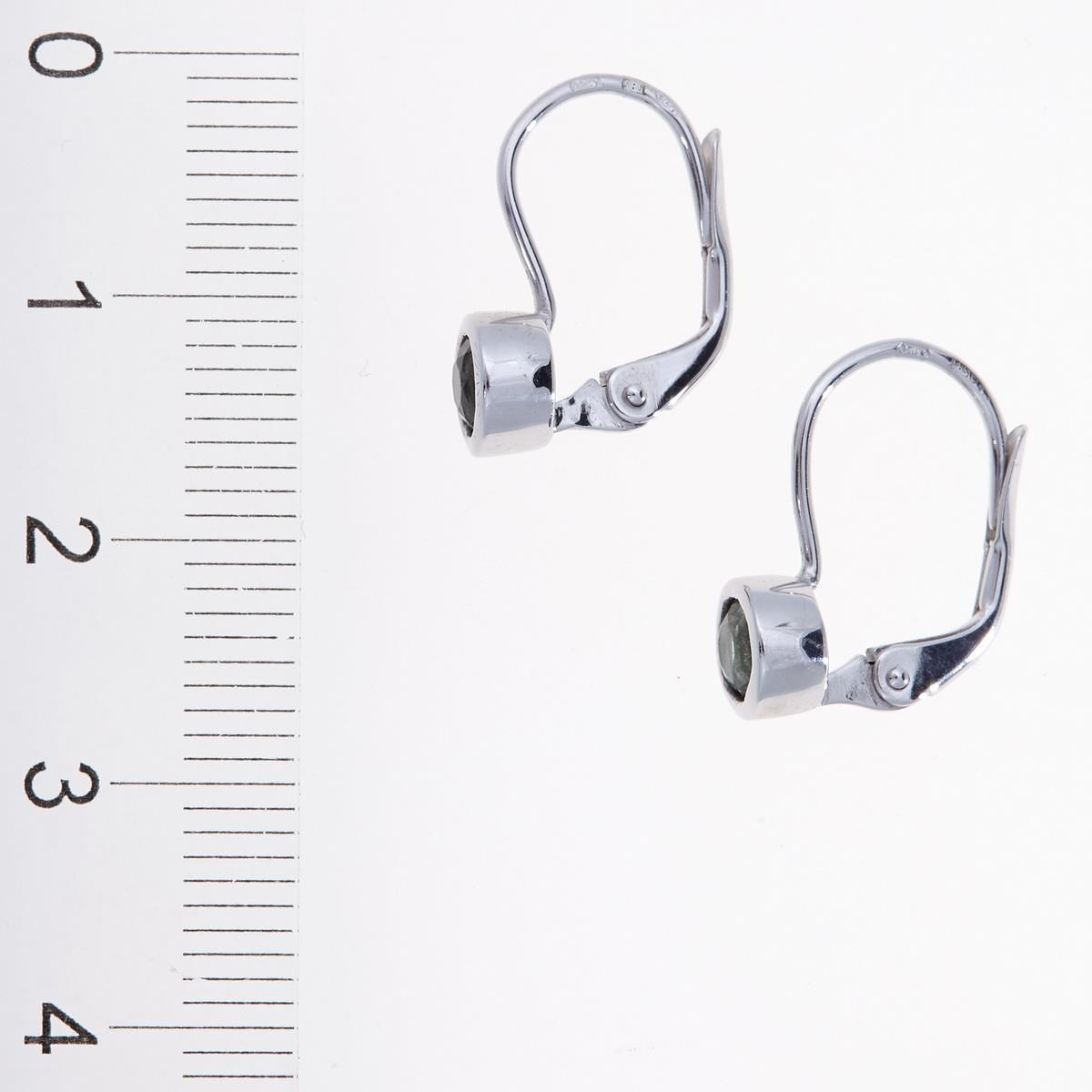 Golden earrings with moldavites AUV2139-4