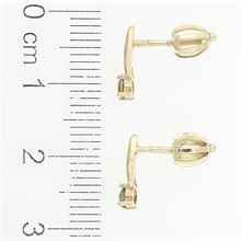 Golden earrings with moldavites 2214-3