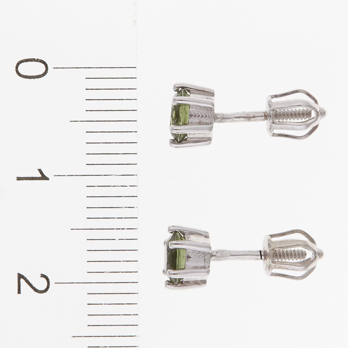 Golden earrings with moldavites AUV2235-3WG