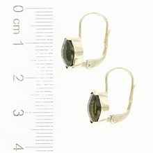 Golden earrings with moldavites 2494-4