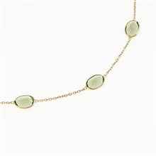 Gold necklace with moldavites 31183