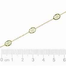 Gold necklace with moldavites 31183