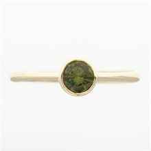 Anello d'oro con moldavite 3139