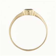 Golden ring with moldavite 3139
