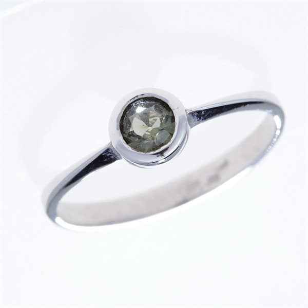 Anello d'oro con moldavite AUV3139WG