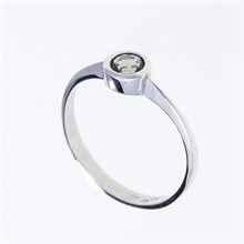 Anello d'oro con moldavite AUV3139WG