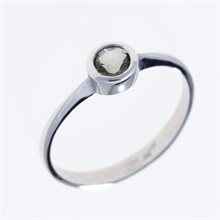 Anello d'oro con moldavite AUV3139WG