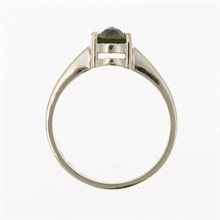 Anello d'oro con moldavite 3191