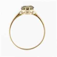 Anello Oro con moldavite - cuore 3292