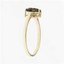 Anello Oro con moldavite - cuore 3292