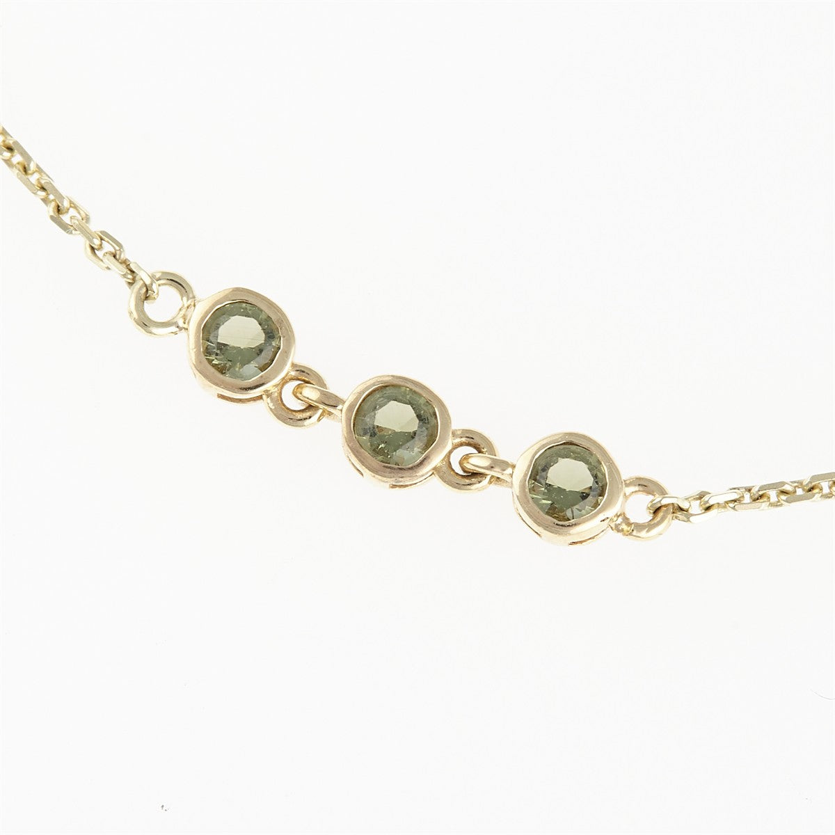 Gold bracelet with moldavites 4596-3
