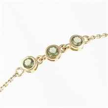 Gold bracelet with moldavites 4596-3
