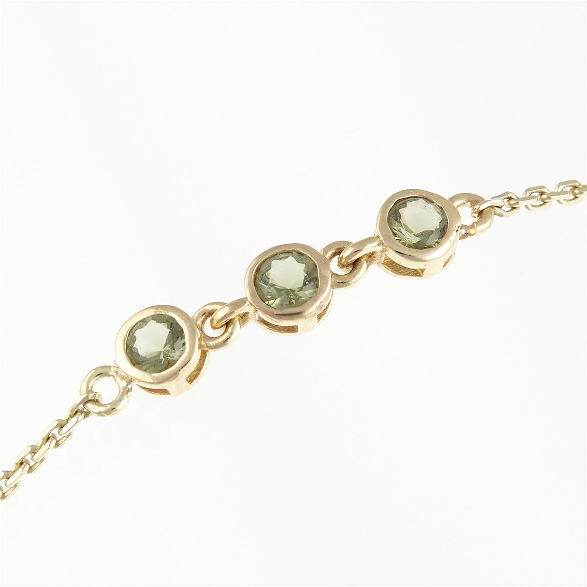 Gold bracelet with moldavites 4596-3