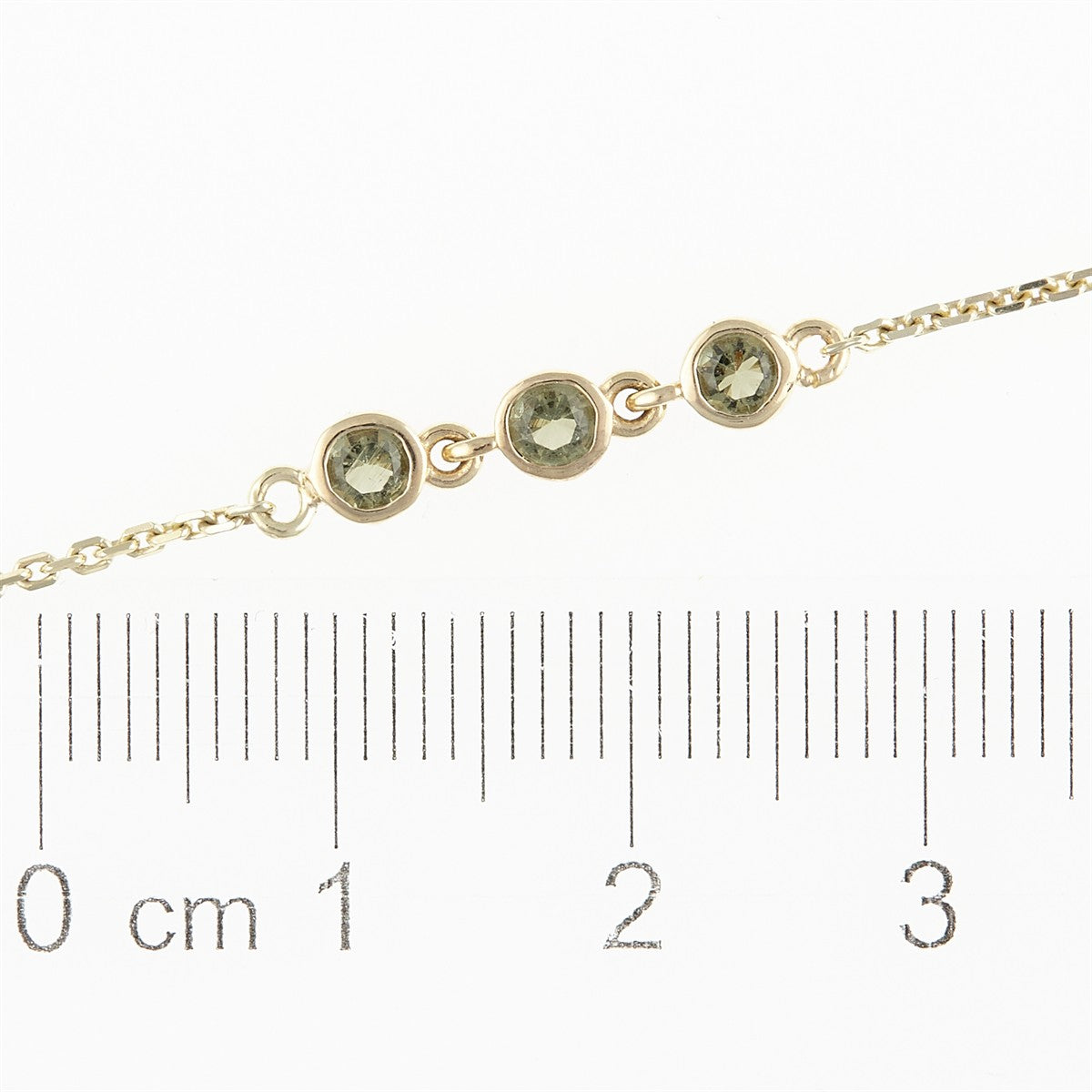 Gold bracelet with moldavites 4596-3