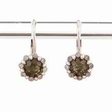 Orecchini Oro con Moldaviti e diamanti 2125-4