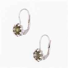 Orecchini Oro con Moldaviti e diamanti 2125-4