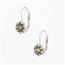 Orecchini Oro con Moldaviti e diamanti 2125-4