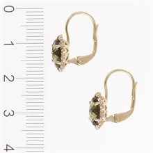 Orecchini Oro con Moldaviti e diamanti 2420-4C