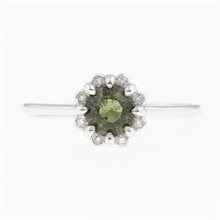 Anello Oro con moldavite e diamanti AUVD3125WG