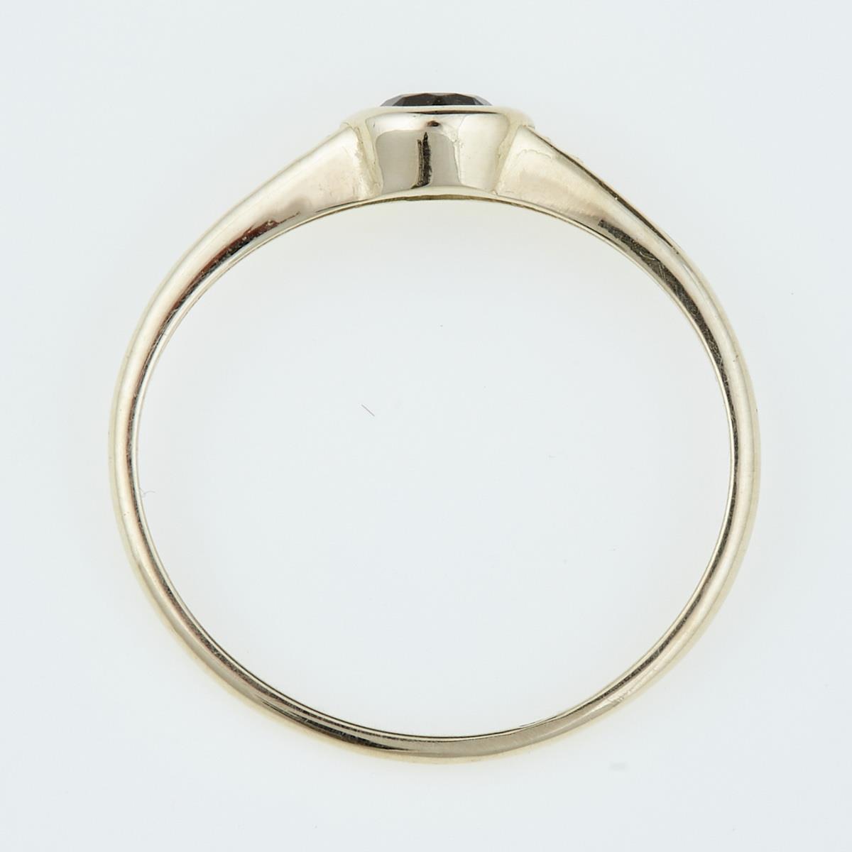 Gold ring with moldavite and diamonds 3144