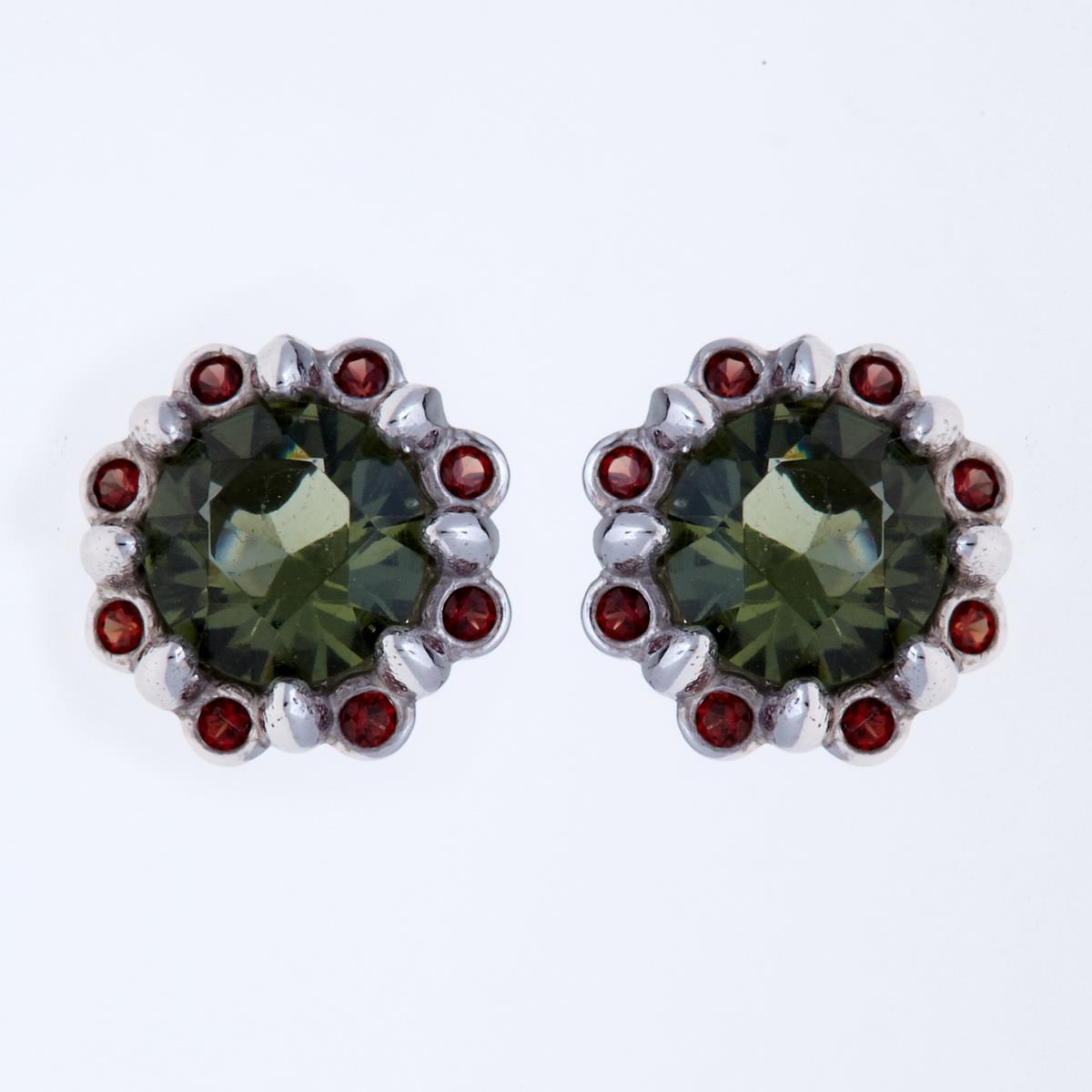 Golden earrings with moldavites AUVG2125-3WG
