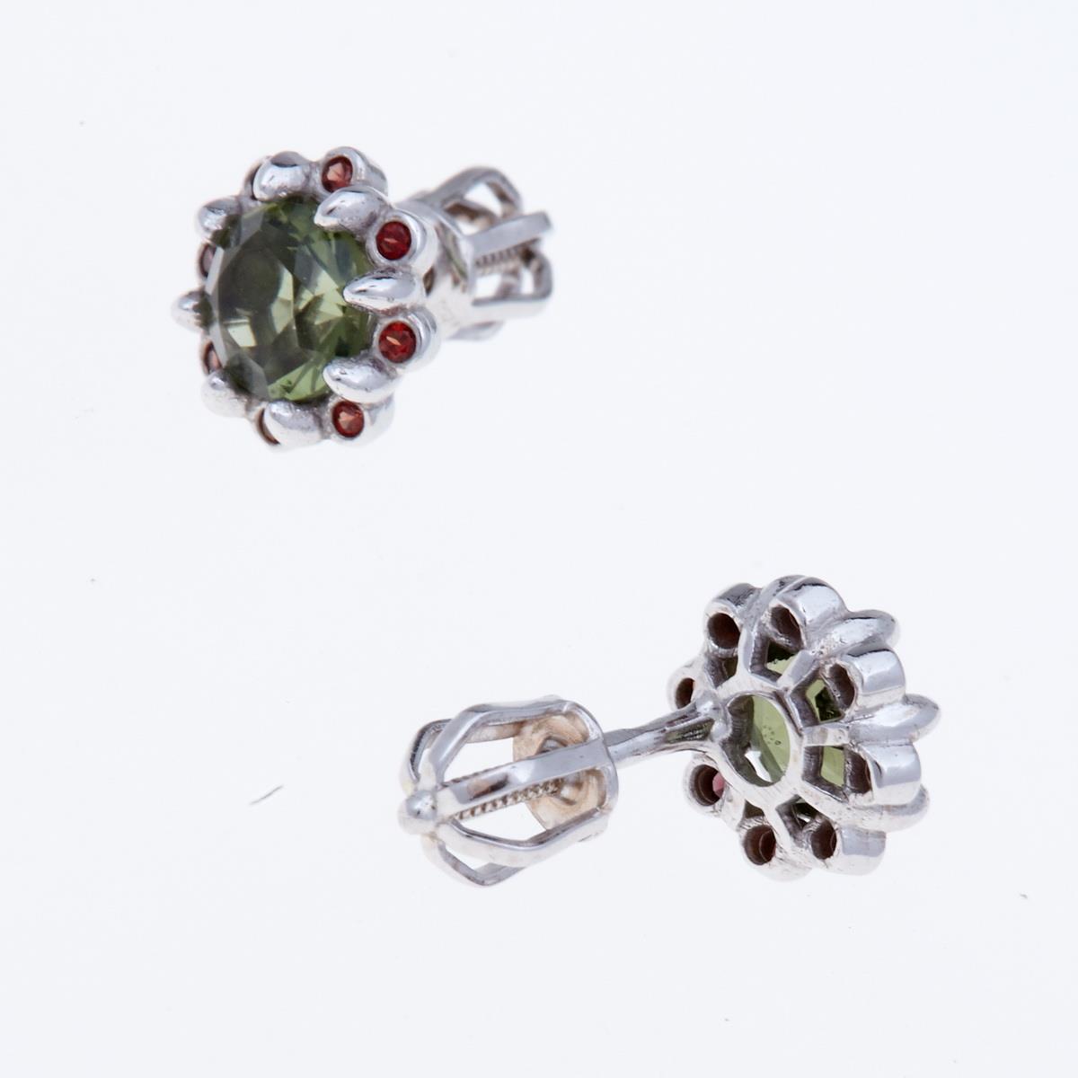 Golden earrings with moldavites AUVG2125-3WG
