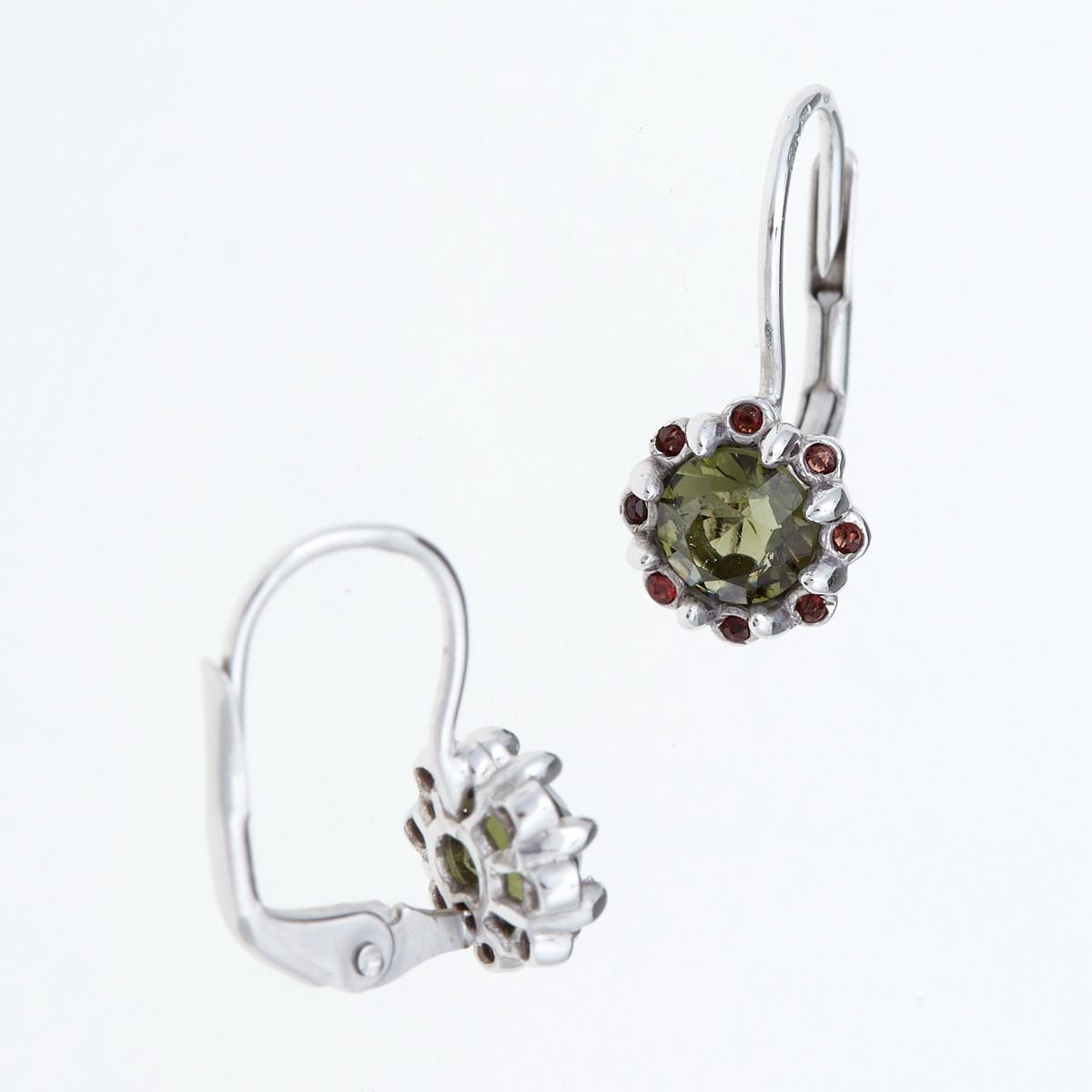 Golden earrings with moldavites AUVG2125-4WG