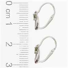 Golden children's earrings with moldavites and garnets AUVGD07-5