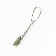 Ciondolo dorato con moldavite e zirconi AUVZ1002-WG