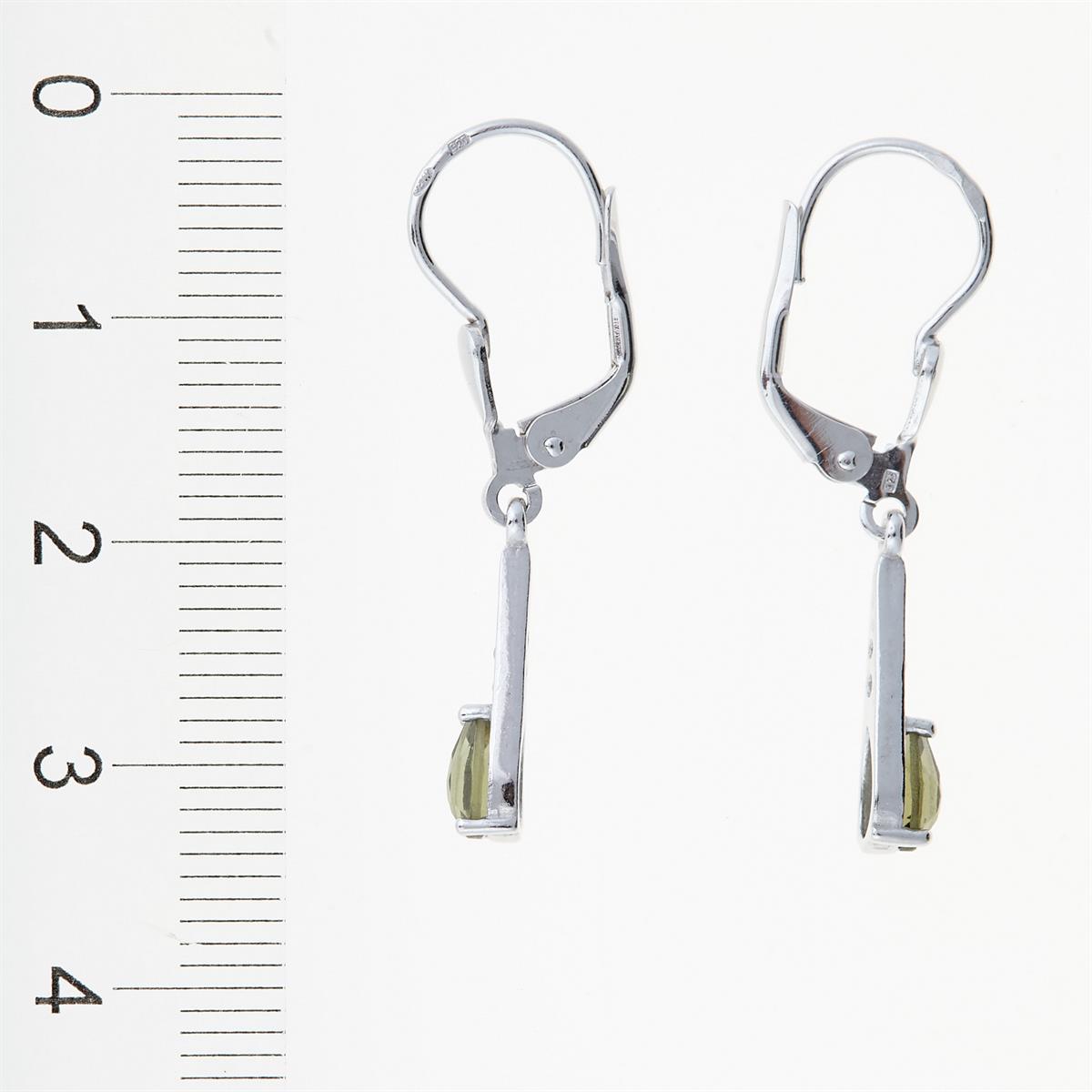 Golden earrings with moldavites and zirconia 2002-4