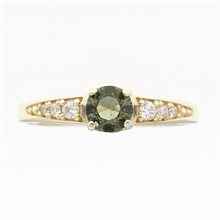 Anello in oro con moldavite e zirconi AUVZ3038