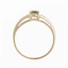 Anello in oro con moldavite e zirconi AUVZ3038