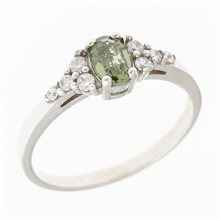 Anello in oro con moldavite e zirconi AUVZ3042WG